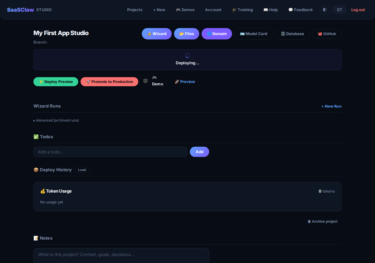 AI wizard interface